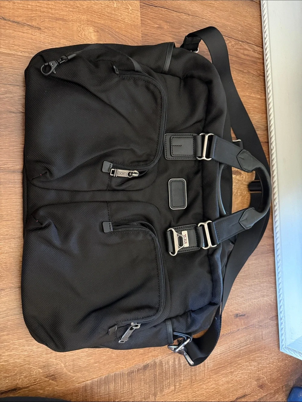 Tumi black Messenger Bag /tote